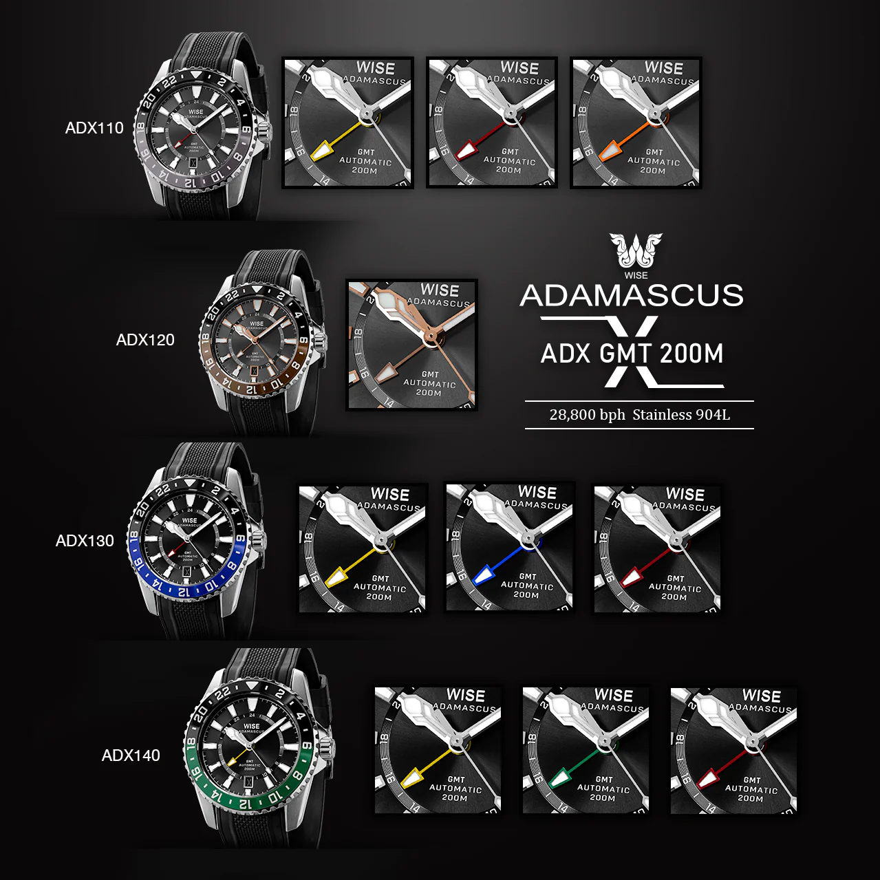 ADAMASCUS ADX140 True GMT FKM Rubber Set - Image 5