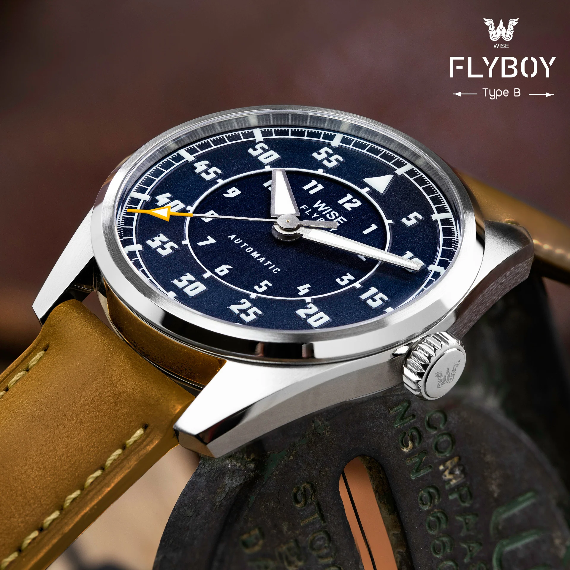 WISE Crazy Horse Leather Strap 20 mm. - Image 4
